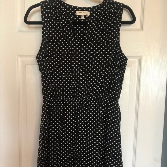 MONTEAU Black and White Polka Dot Dress. Size Small. - Picture 2 of 7